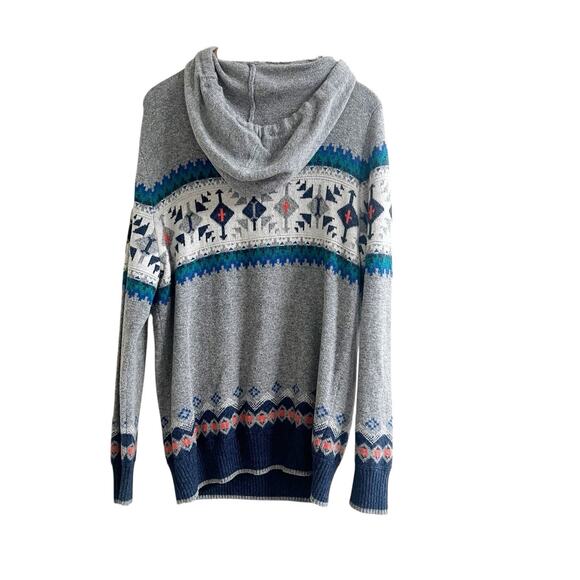 American Eagle Outfitters Southwest Print Grey Hoodie Sweater Crew Neck Men's L - Picture 2 of 10